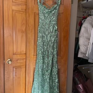 Windsor Green Sequin Maxi Dress